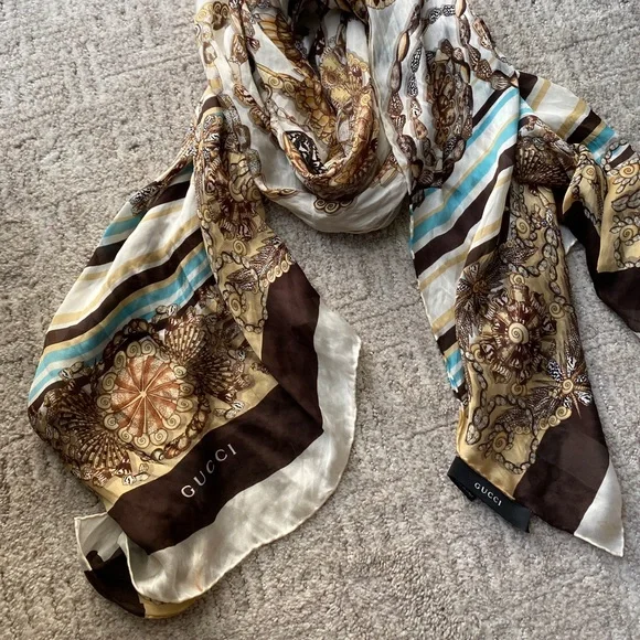 Vintage Gucci Silk Scarf - Picture 1 of 10